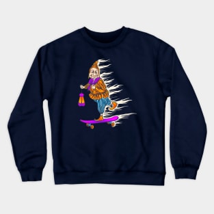 Grandma on the skateboard Crewneck Sweatshirt